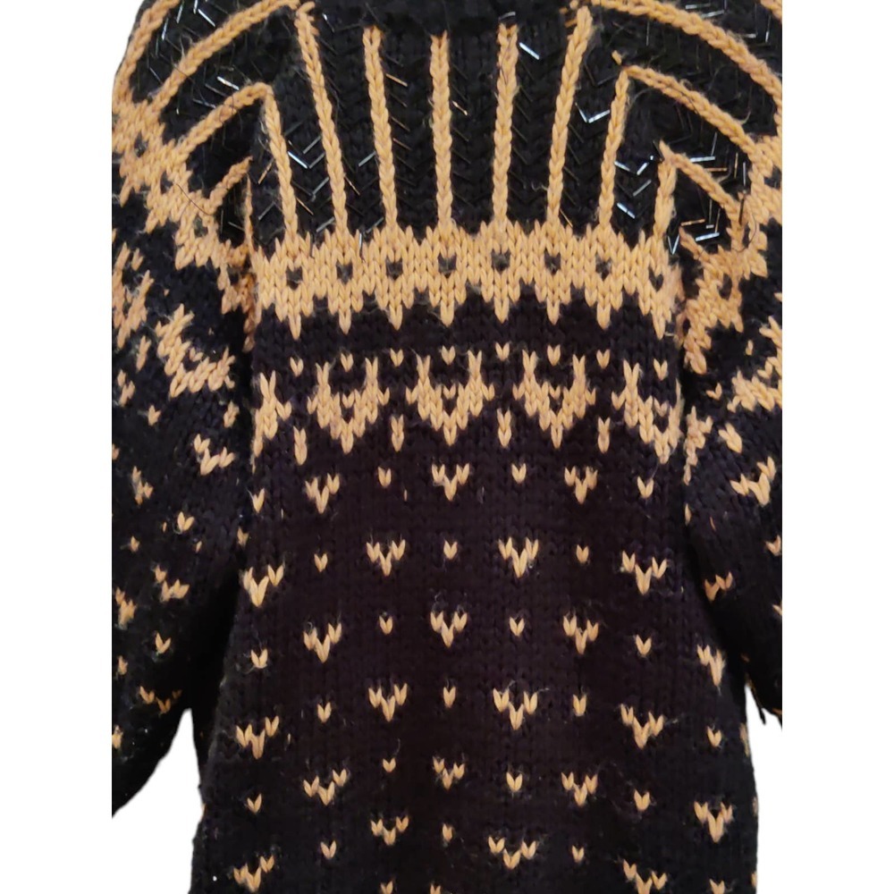 Zara Limited Edition Knit Sweater Black and Yellow oversize sweater Size Small - Picture 3 of 5